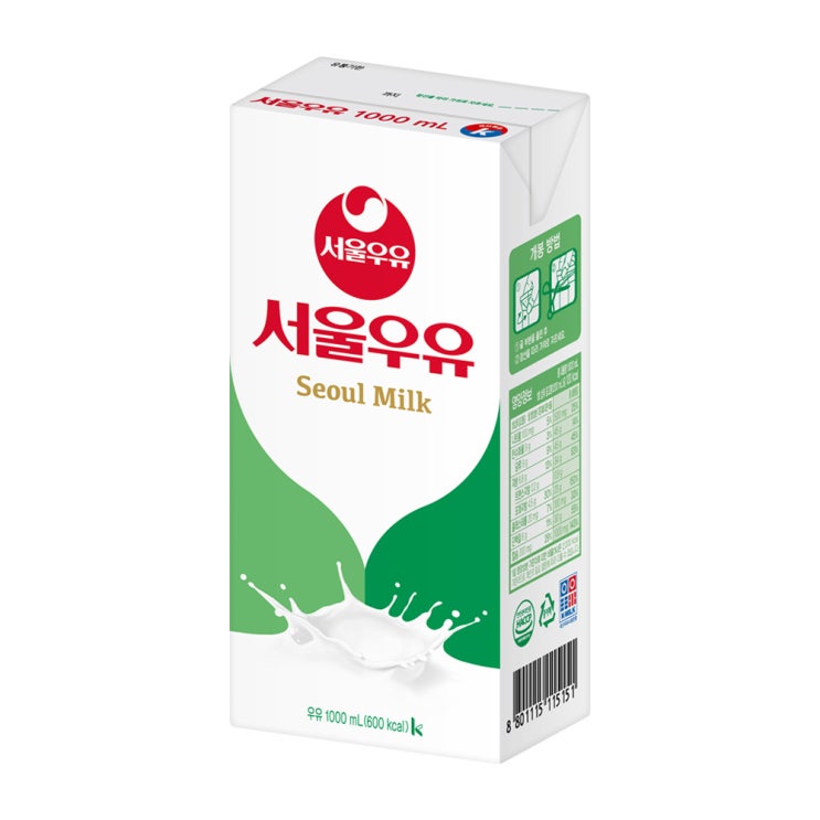 서울우유 멸균우유 흰우유 1000ml 1팩