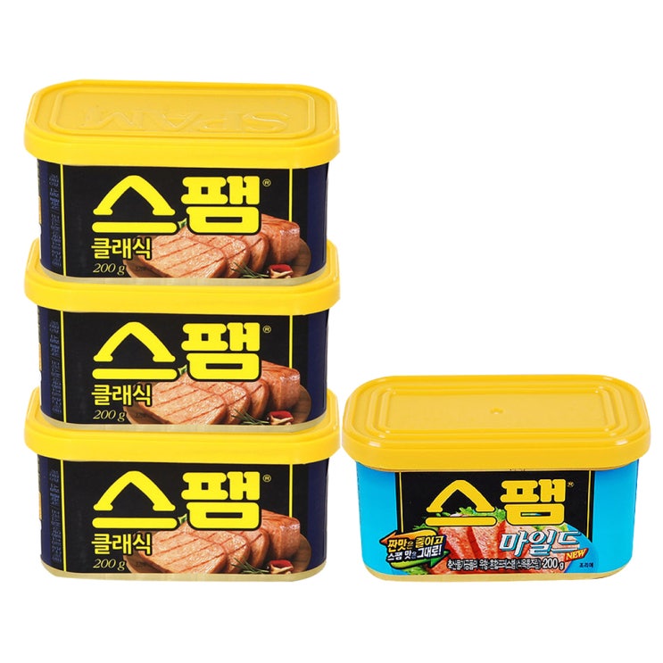  <꿀딜>스팸 클래식 200g x 3p + 마일드 200g, 클래식 200g x 3개 + 마일드 200g, 1세트 최저가 정보 공유