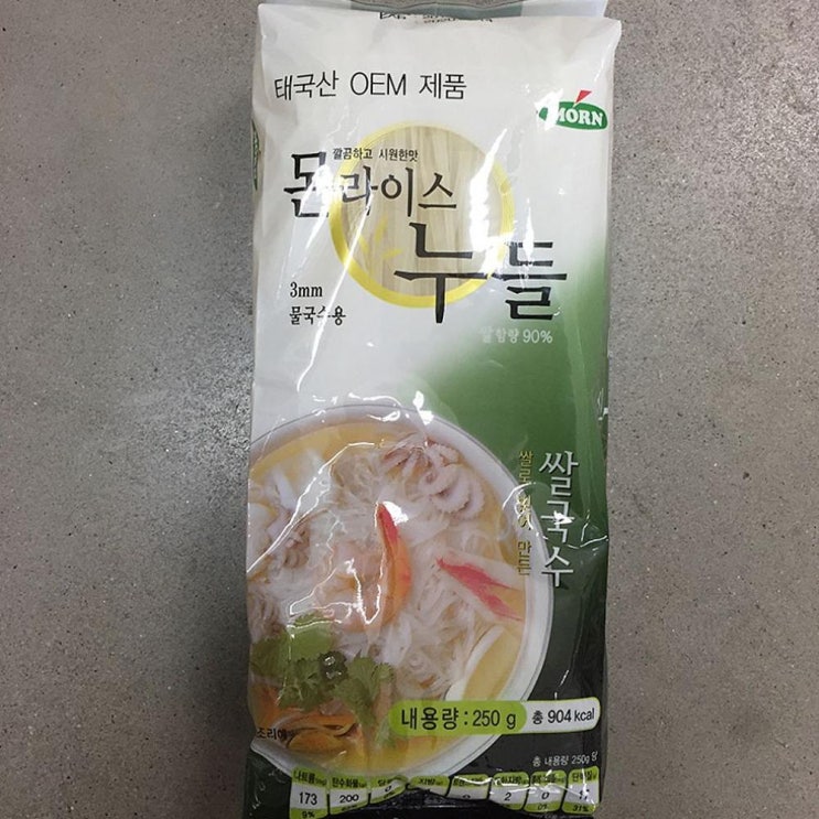 에스윈드도매 몬 쌀국수 라이스누들 3mm 250g 1개 1