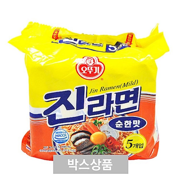  진라면 오뚜기 순한맛 120gX5개입X8개 면류 즉석밥 조리식품 냉면 봉지 x 1개