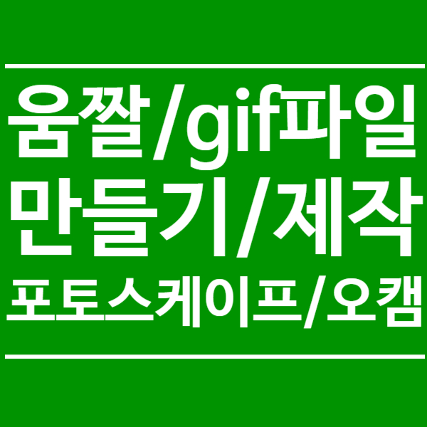 사진/동영상 움짤 만들기 With 포토스케이프,오캠 사진/동영상 움짤 만들기 With 포토스케이프,오캠