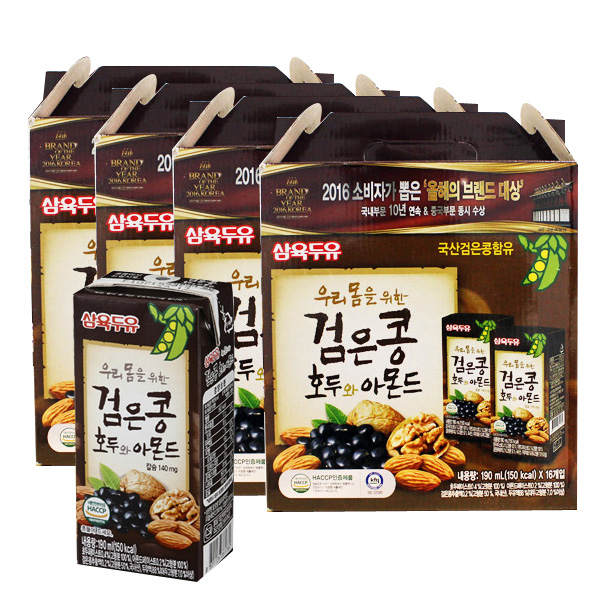  삼육두유 검은콩 호두 아몬드 190ml x 16팩