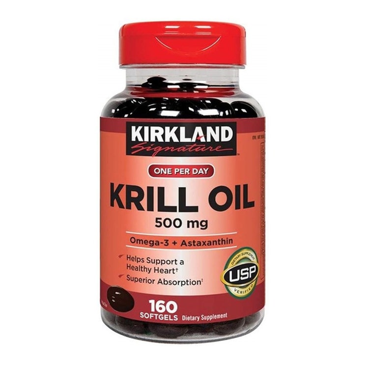  대박난 제품 Kirkland Signature 크릴 오일 500mg 160캡슐 1box 확인해보세요~