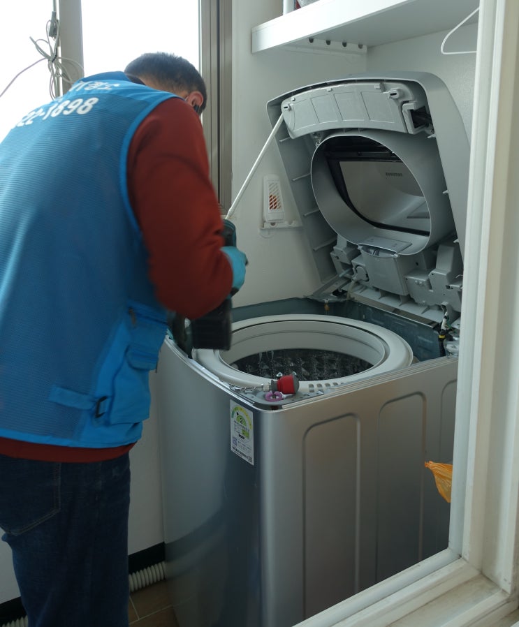 서울세탁기청소 냄새나는16kg 통돌이 드림포유로 해결