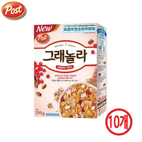  JB마트 영양간식 크랜베리 아몬드 그래놀라 350g x 10개 시리얼 1