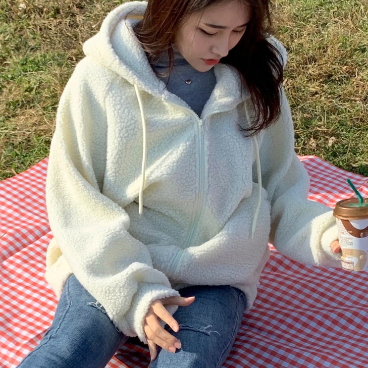  리뷰가 좋은 라페슈 남녀공용 뽀글이 후드집업 제품을 소개합니다!!