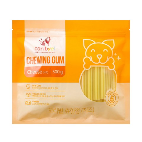  쿠팡 브랜드 - 꼬리별 강아지 츄잉껌 500g, 블루베리맛, 1개