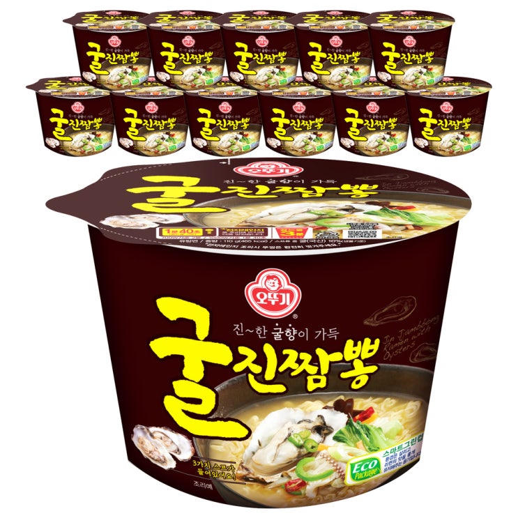  로켓프레시 특가할인 : 오뚜기 굴진짬뽕 용기 컵라면 110g 12개입 ; 식품