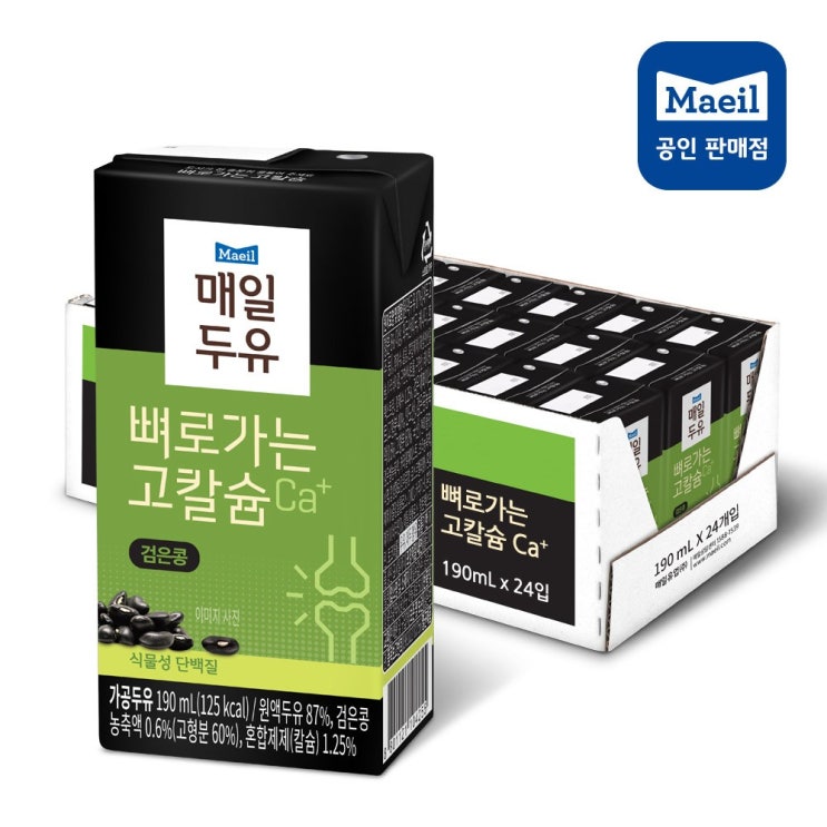  뼈로가는칼슘두유 검은콩 진 190ml 24개입