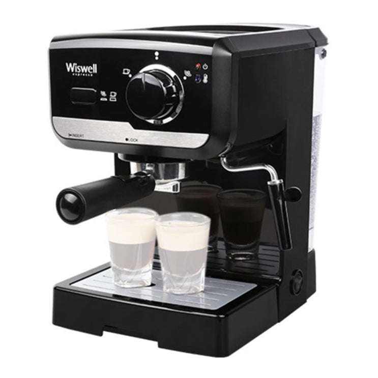 [할인정보] 위즈웰 에스프레소 커피 머신 블랙 - 150,000원 짱