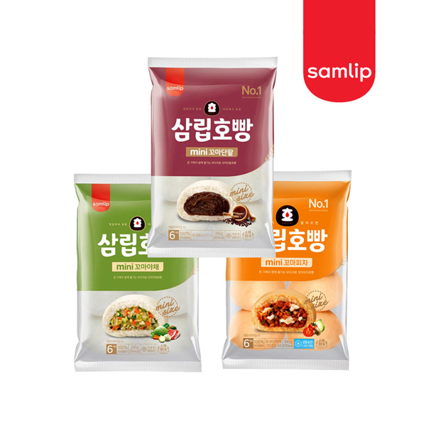  로켓프레시 특가할인 : 삼립호빵 3봉 단팥야채피자혼합 미니찐빵 저녁메뉴 18개입 40g : 식품
