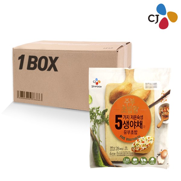  로켓프레시 특가할인 : CJ 주부초밥왕 생야채유부초밥 380g15개 초밥 유부초밥 유부 : 식품