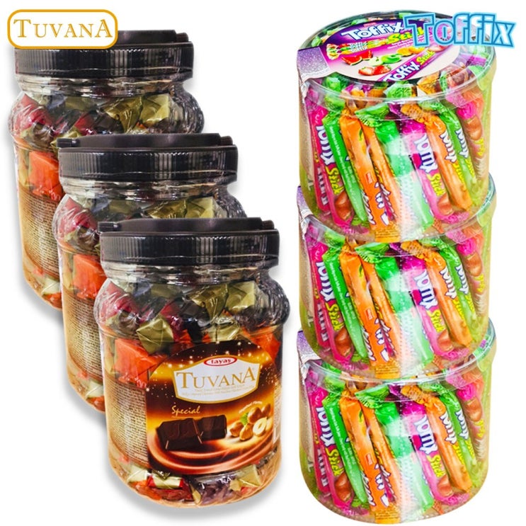  예이니식품 타야스 투바나초콜릿1kg 3통엘반 토픽스 스틱캔디800g 3통총6통 1세트