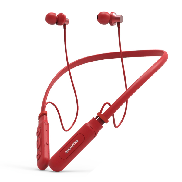  PANTONE 블루투스 넥밴드 이어폰 PTN01 Fiery Red