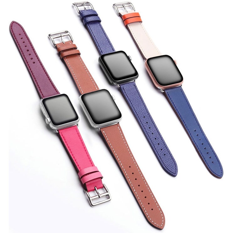  대박난 꿀템 UNIQBLE 애플워치 38 40 42 44 mm 캐주얼 가죽 밴드 스트랩 손목 시계줄 패션 아이템 42mm 오렌지화이트 WAW1029 4 보고 결정하시죠~