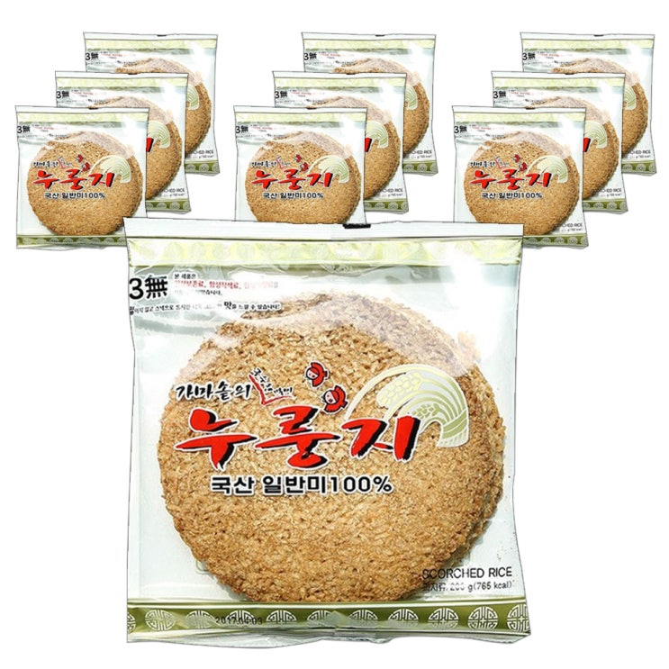 (로켓배송)참좋은식품 가마솥의 누룽지, 200g, 10개 추천해요