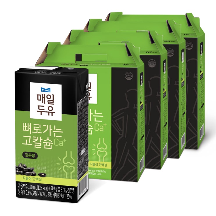  매일유업 뼈로가는 고칼슘두유 검은콩 64개입 190ml