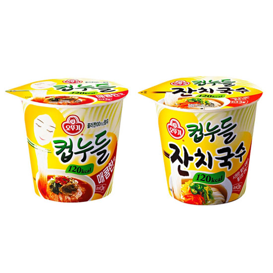  할인특가 로켓프레시 ; 오뚜기 컵누들 매콤한맛5잔치국수5 총10개 10개 : 식품