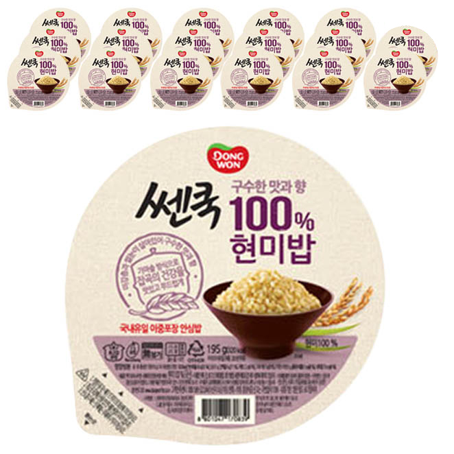 (로켓배송)동원 100% 현미밥, 195g, 18개입 추천해요 (로켓배송)동원 100% 현미밥, 195g, 18개입 추천해요