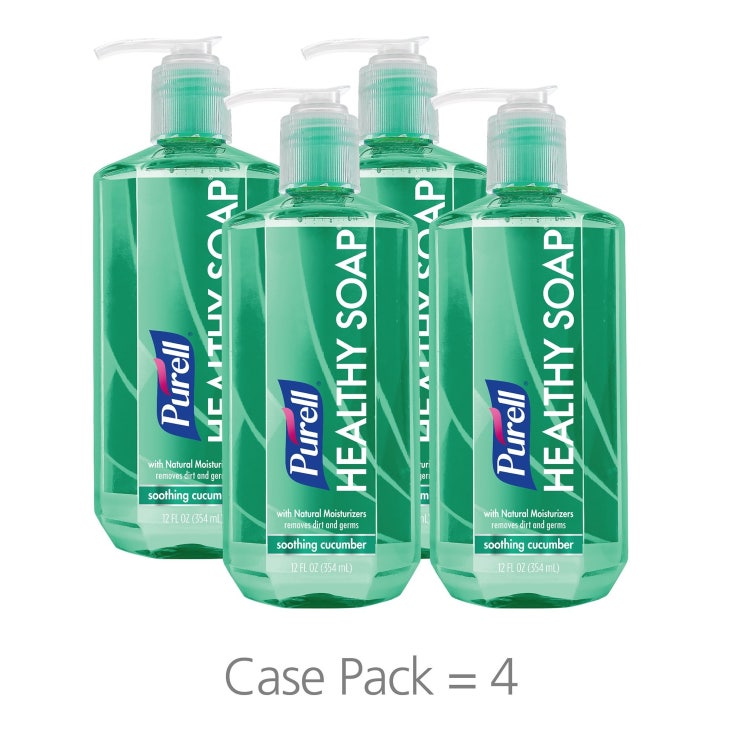  [히트상품 대박세일] Purell PURELL 퓨렐 건강 비누 손 세척제 수딩 오이 펌프 12 fl oz 4팩 810203EC4PK 확인하고 결정하세요!