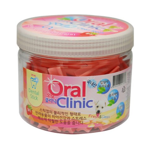  오랄클리닉 반려동물 치석제거용 덴탈껌 300g, 청사과, 1개