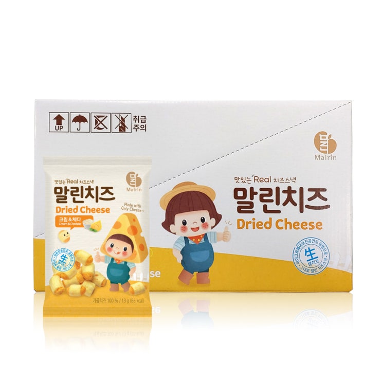  할인특가 로켓프레시 ; 말린 프리미엄 건조식품 말린치즈 크림앤체다 13g 14개 : 식품