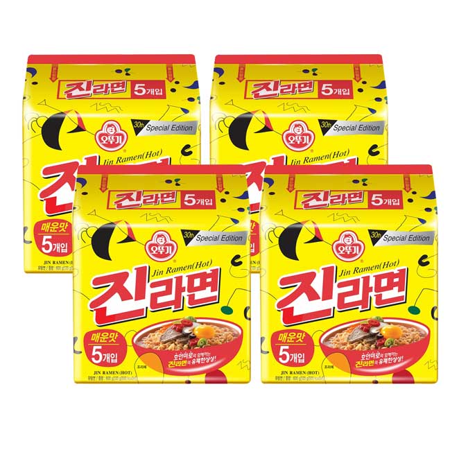  할인특가 로켓프레시 ; 오뚜기 진라면 매운맛 멀티팩 120g 20개 : 식품