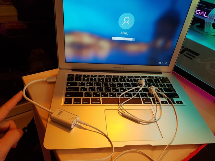  맥북 에어 노트북 사운드 고장 해결 / 외장형 USB 사운드 카드 넥시 NX-U20ST