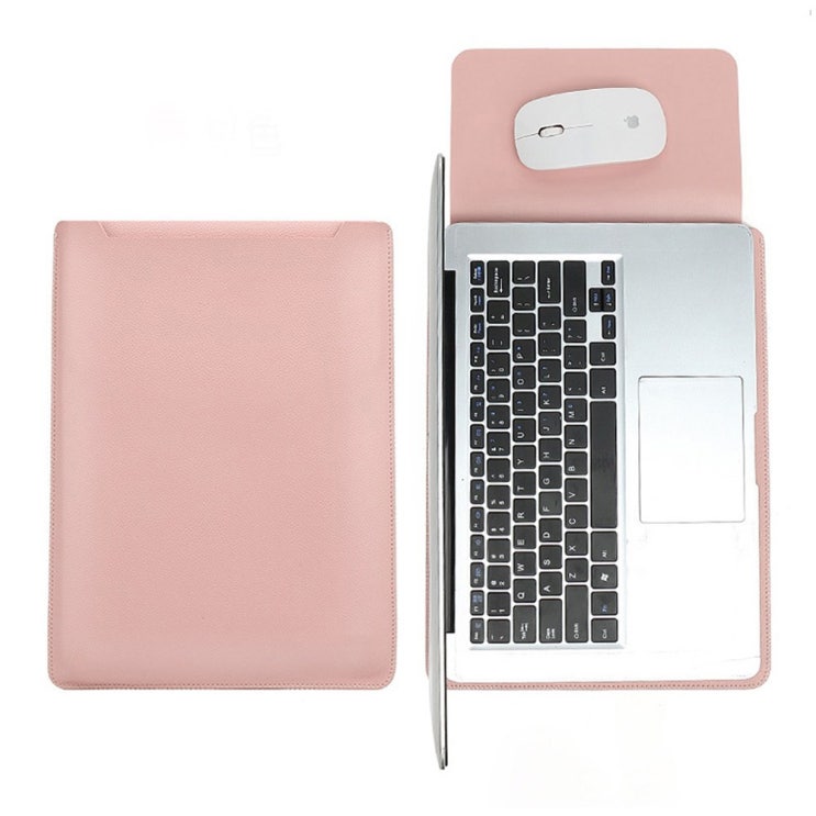 [삼성노트북이온] 삼성 노트북 이온 13 15인치용 마우스패드 가죽 심플 파우치 핑크  정말 정말 좋네요!