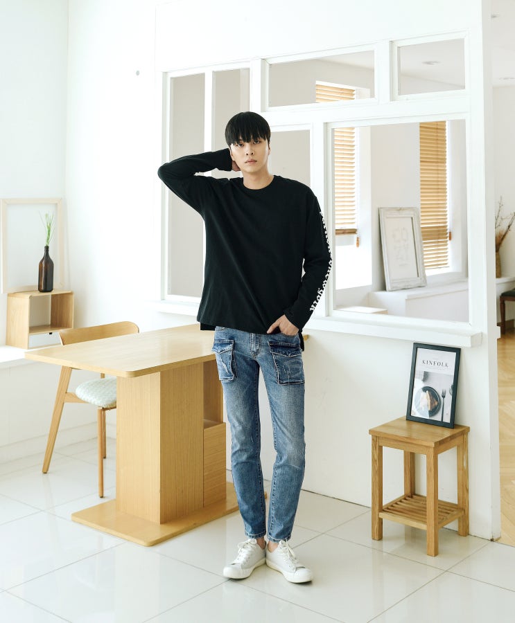  NO.DK95 박스포켓 스판 슬림일자팬츠 도매사이트