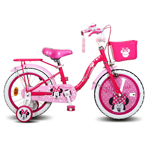 삼천리자전거 미니키즈 보조바퀴 자전거 핑크