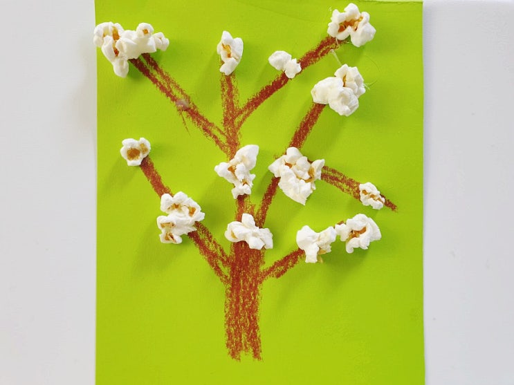 엄마표 미술놀이 봄활동으로 벚꽃 나무 만들기