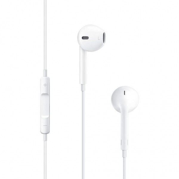  35mm의 헤드폰 플러그와 애플 EarPods  화이트