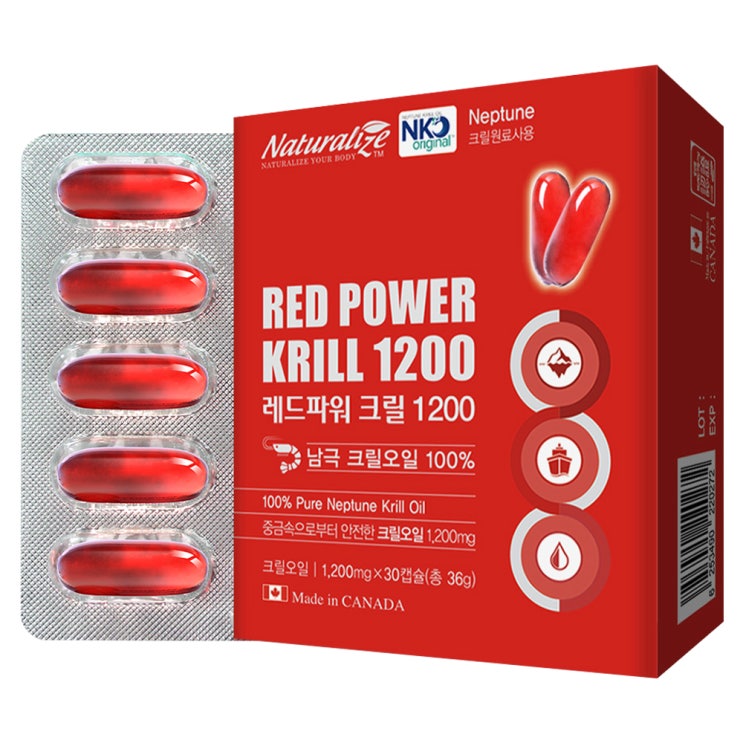 (로켓배송)네추럴라이즈 레드파워 크릴1200 30정, 1200mg, 1개 추천해요 (로켓배송)네추럴라이즈 레드파워 크릴1200 30정, 1200mg, 1개 추천해요