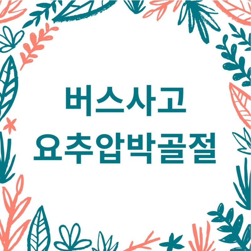 버스 안에서 골절 사고가 났다면?