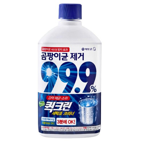  애경 퀵크린 세탁조크리너500ml 세탁기청소 세제 곰팡이제거 세탁조클리너 1개