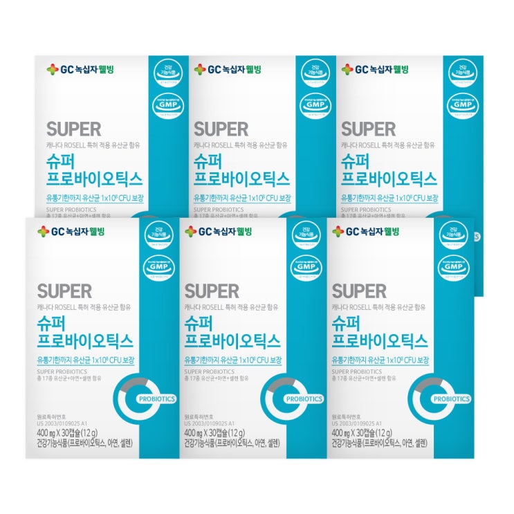  녹십자웰빙 슈퍼 프로바이오틱스 유산균, 12g, 6개입