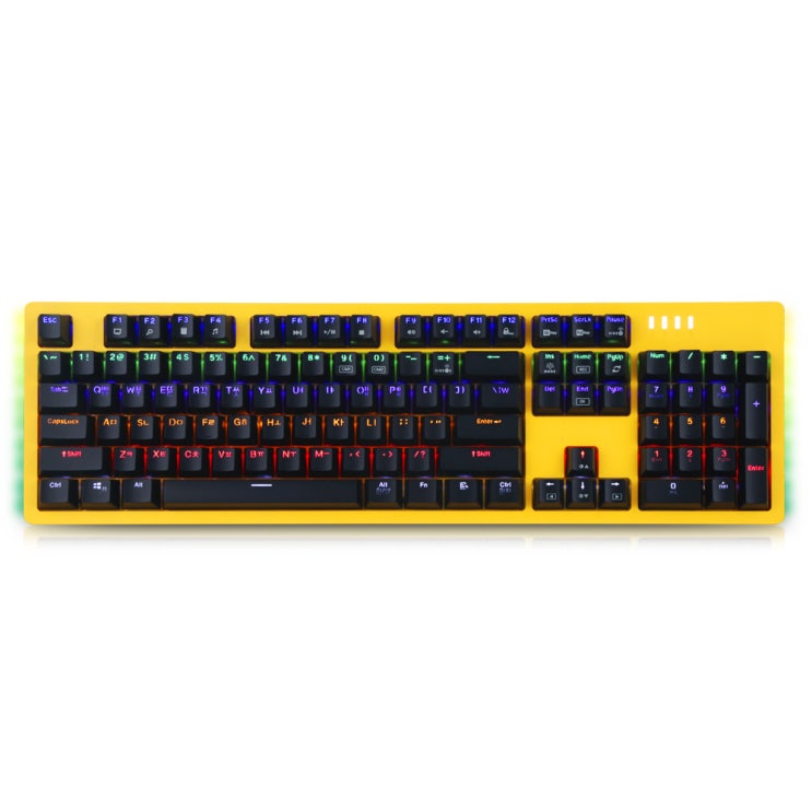 (로켓배송)앱코 HACKER K516 축교환 측면 RGB 라이팅 이중사출 게이밍 기계식 키보드 청축, ABKO HACKER K516, 옐로우 추천해요 (로켓배송)앱코 HACKER K516 축교환 측면 RGB 라이팅 이중사출 게이밍 기계식 키보드 청축, ABKO HACKER K516, 옐로우 추천해요