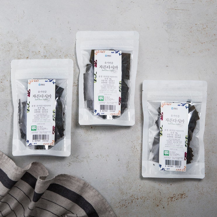  유기농인증자른다시마, 50g, 3개