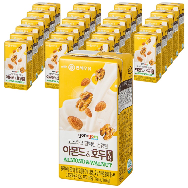  곰곰 아몬드와 호두 두유 190ml 24개입