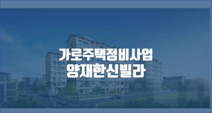  양재 한신빌라 임장기 / 서울 가로주택정비사업지 순례 / 서울에서 제일 긴 이름의 아파트, 한신양재신동아파밀리에더퍼스트
