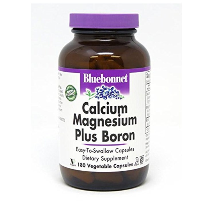   블루보넷 칼슘 마그네슘  보론 180정 BlueBonnet Calcium Magnesium Plus Boron Vegetarian Capsul