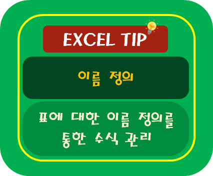  [엑셀TIP]업무를 편하게 : 이름 만들기, 이름 수정하기