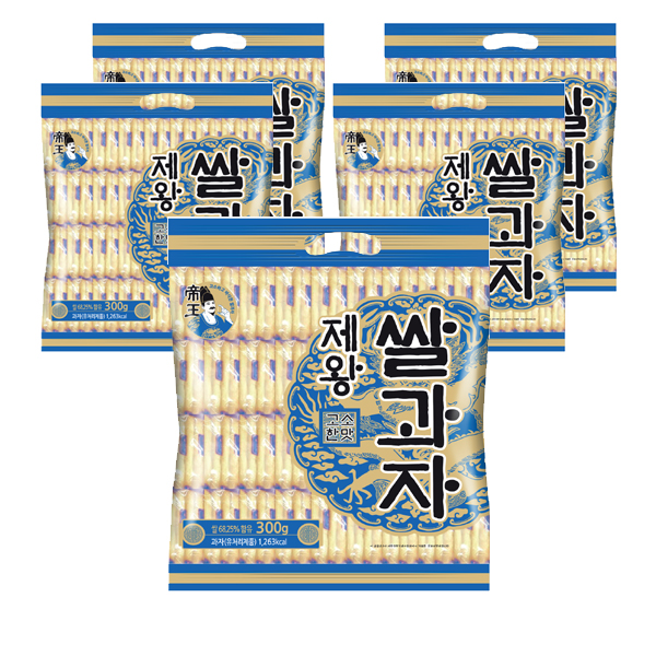  제왕 쌀과자 고소한맛 사각 300g 5개