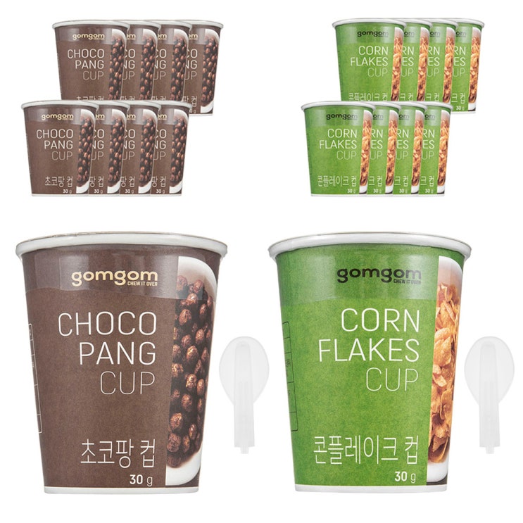 (로켓배송)곰곰 콘플레이크&초코팡 컵 시리얼 2종 스푼포함, 30g, 18개입 추천해요 (로켓배송)곰곰 콘플레이크&초코팡 컵 시리얼 2종 스푼포함, 30g, 18개입 추천해요