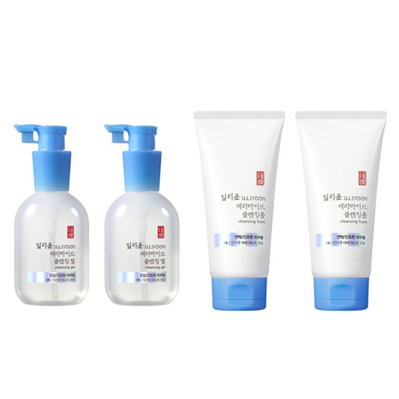   호호몰 총4개일리윤 세라마이드 클렌징폼120g 2개클렌징젤200ml 2개저자극 약산성 클렌징 촉촉함이 살아있는 클렌징 1set