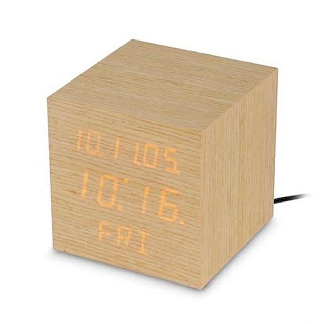  코코플러스 문구사무 LED 우드시계 정사각형 탁상시계 해당상품