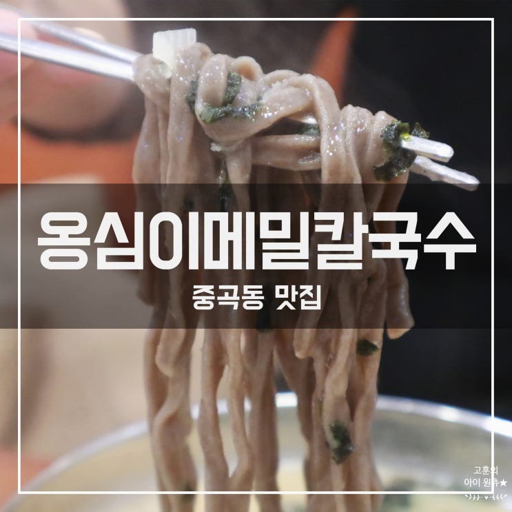 [중곡동 맛집] 담백하고 건강한 옹심이메밀칼국수