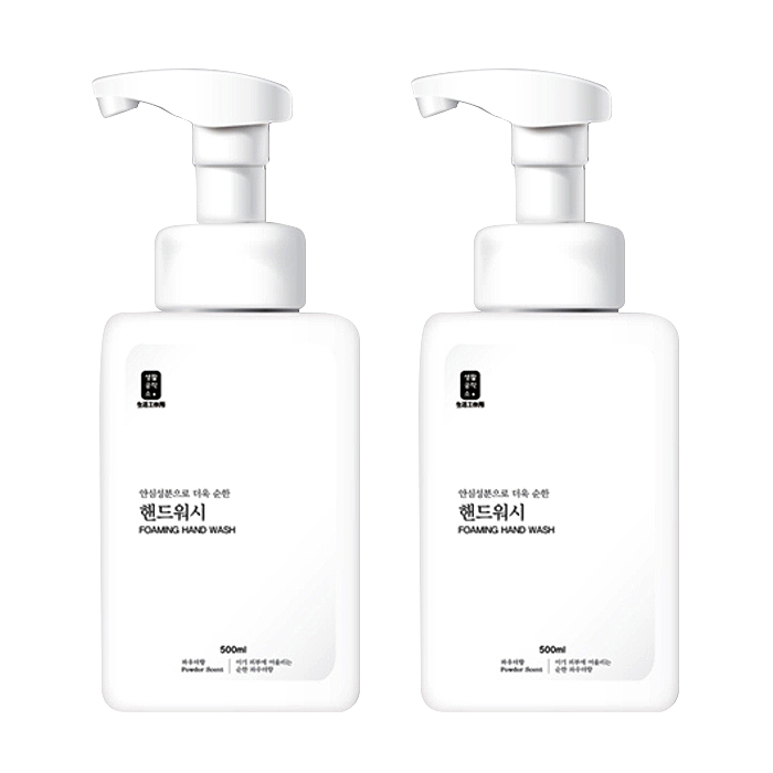  마스크, 손세정제 : 생활공작소 핸드워시 파우더향 500ml 2개 : 코로나19 대책