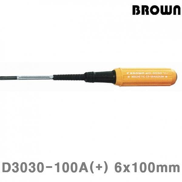   코코유통 브라운 고무그립드라이버 D3030100A 십자 6x100mm 210 32 1EA 드라이버